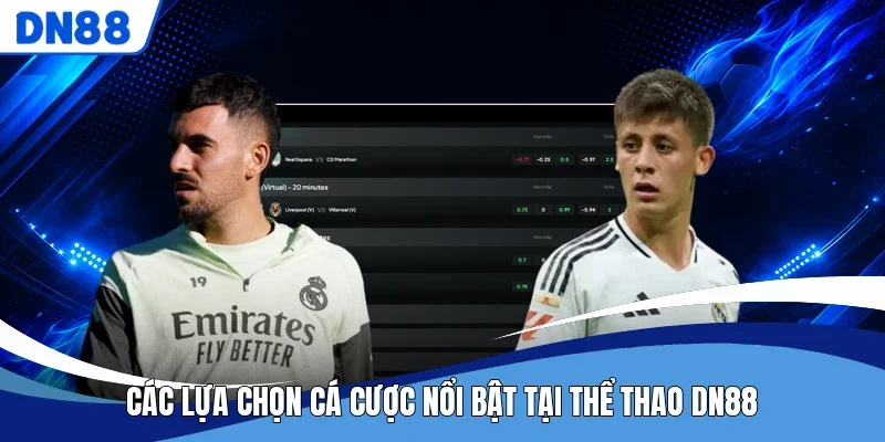 Các lựa chọn cá cược nổi bật tại thể thao DN88