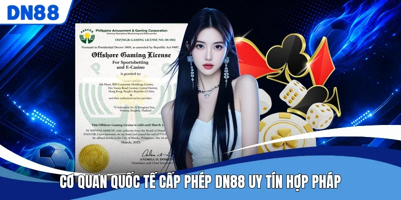 Cơ quan quốc tế cấp phép DN88 uy tín hợp pháp